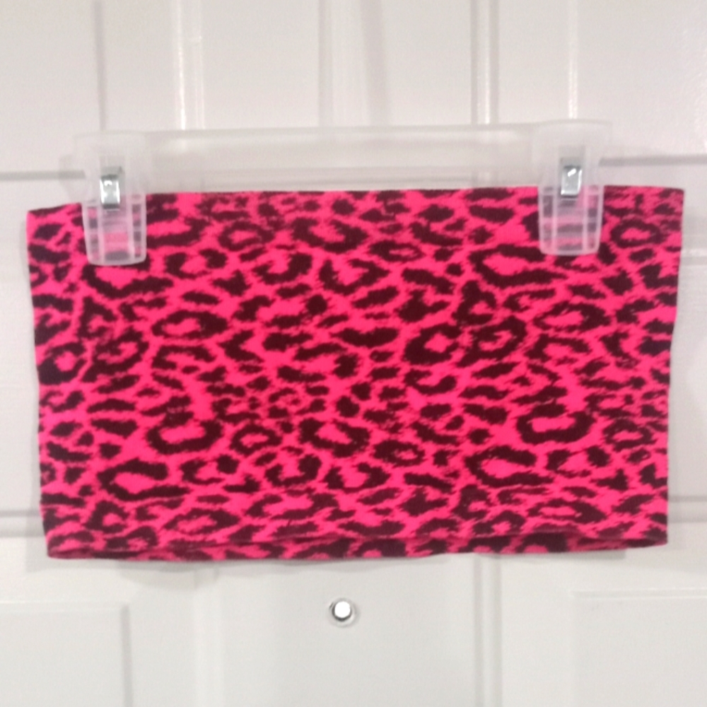 Nikibiki Leopard Animal Print Bandeau Pink